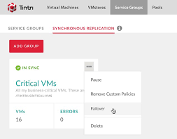 Tintri Synchronous Replication Simplicity